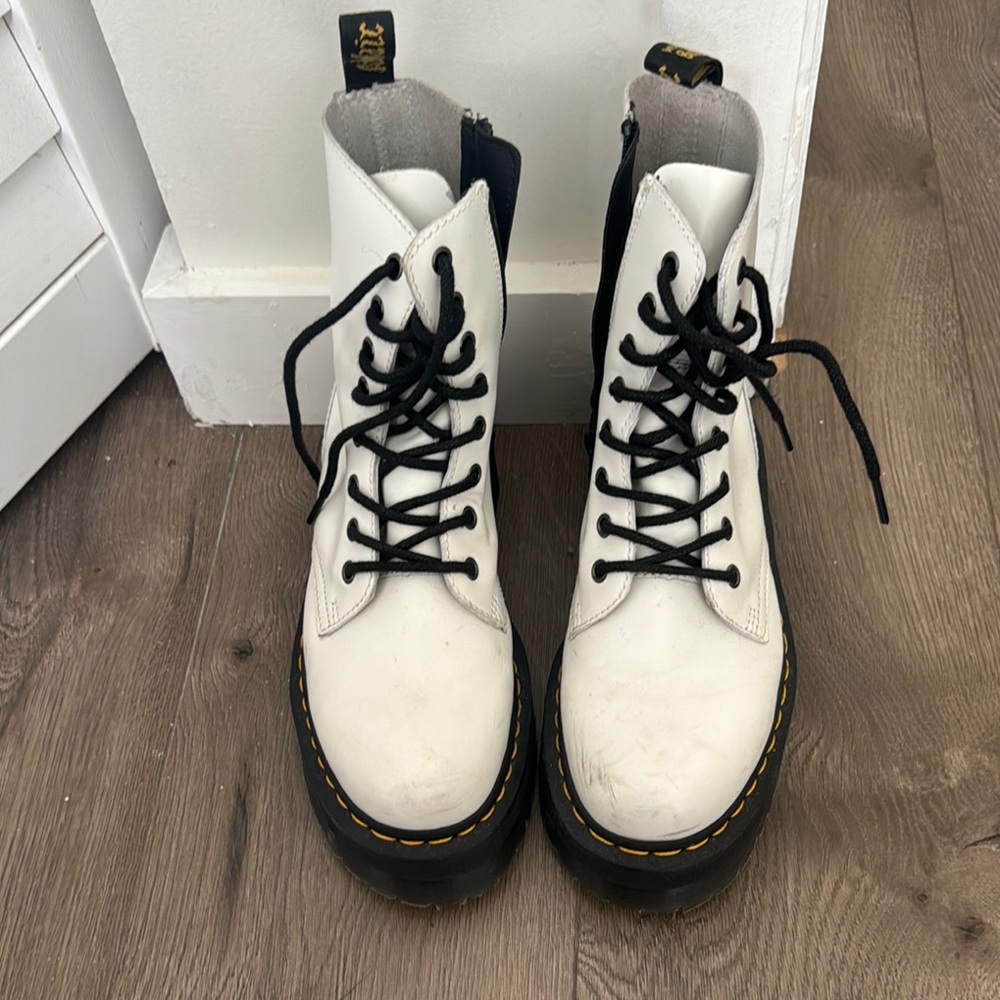Dr Martens white Lace-Up Women's Boots